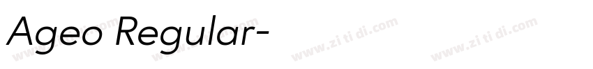 Ageo Regular字体转换